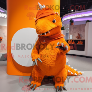 Figura laranja de máscara...
