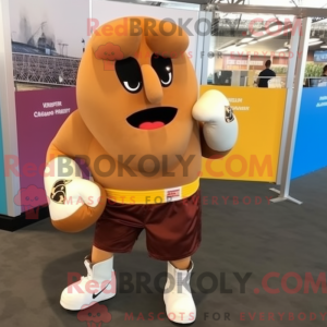 Brun boksehandske maskot...
