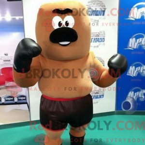 Brun boksehanske maskot...
