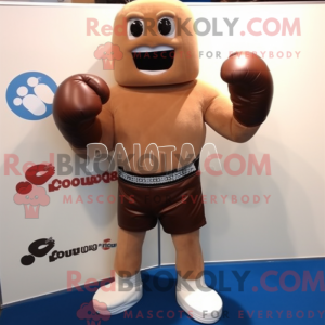 Brun boksehandske maskot...
