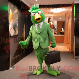 Groene kip mascottekostuum...
