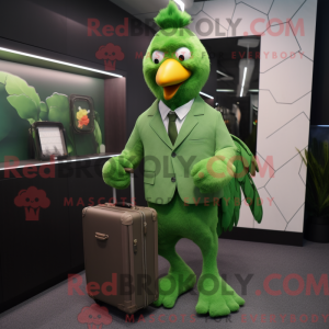 Groene kip mascottekostuum...