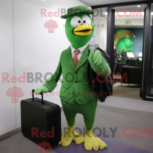 Zielony kylling maskot...
