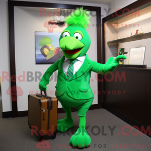 Groene kip mascottekostuum...
