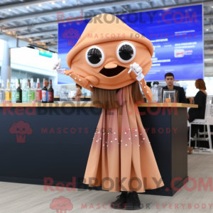 Brown Squid mascottekostuum...