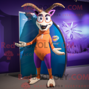 Lila Gazelle Maskottchen...