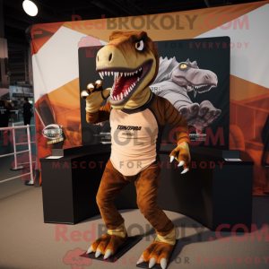 Brown Allosaurus mascot...