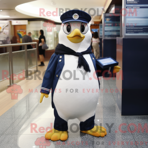 Navy Penguin maskot kostume...