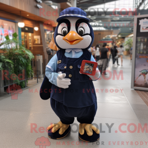 Navy Penguin maskot kostume...