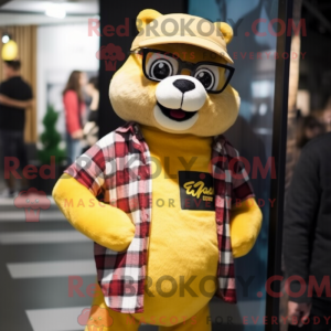 Geel Wezel-mascottekostuum...