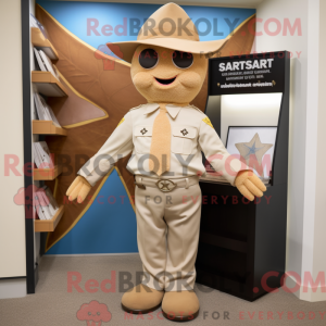 Tan Starfish mascot costume...