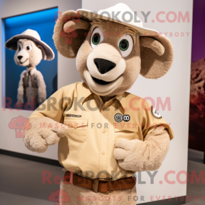 Tan Ram mascottekostuum...