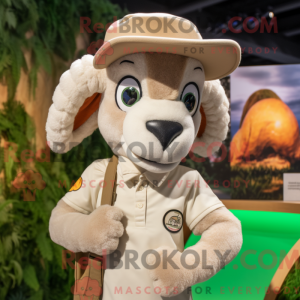 Tan Ram mascottekostuum...