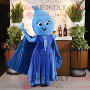 Blå reddik maskot...