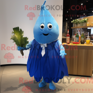 Blå reddik maskot...