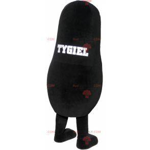 Mascote da toupeira gigante. Terno preto e branco -