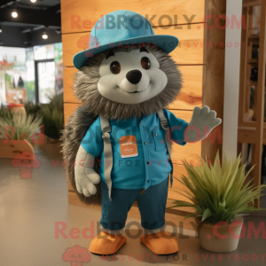 Teal Hedgehog mascotte...