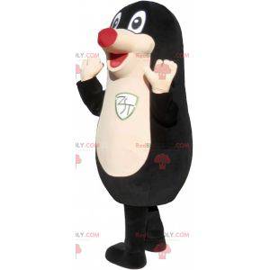 Giant mole mascot. Black and white mole suit - Redbrokoly.com