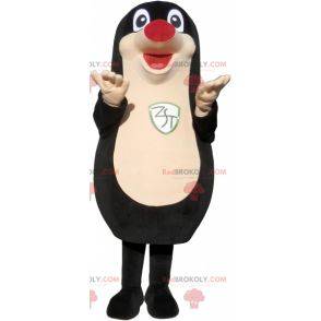 Giant mole mascot. Black and white mole suit - Redbrokoly.com