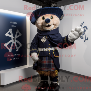 Navy Celtic Cross maskot...