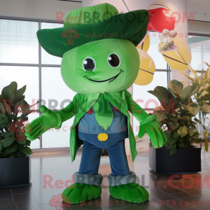 Máscara de couro verde com...