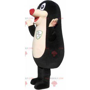 Giant mole mascot. Black and white mole suit - Redbrokoly.com