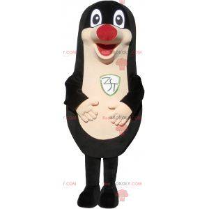 Giant mole mascot. Black and white mole suit - Redbrokoly.com