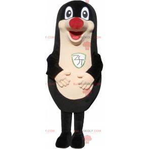 Giant mole mascot. Black and white mole suit - Redbrokoly.com