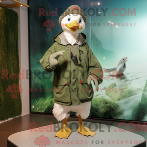 Olive Goose maskot kostume...