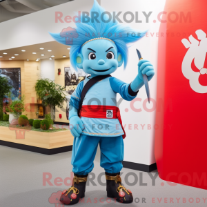 Sky Blue Samurai mascotte...