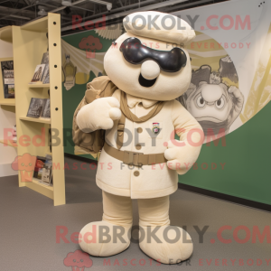 Costume de mascotte crème...