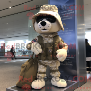 Costume de mascotte crème...