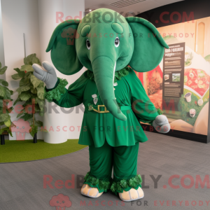 Máscara de elefante verde...
