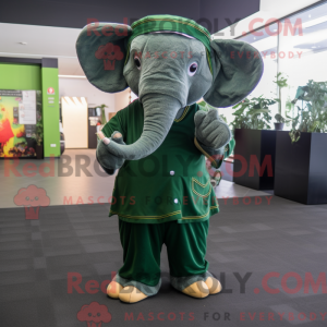 Máscara de elefante verde...