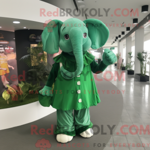 Máscara de elefante verde...