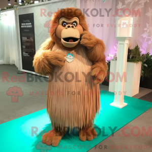 Tan orangutang maskot drakt...