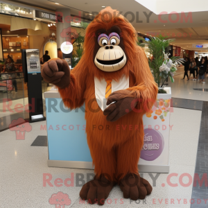 Tan orangutang maskot drakt...