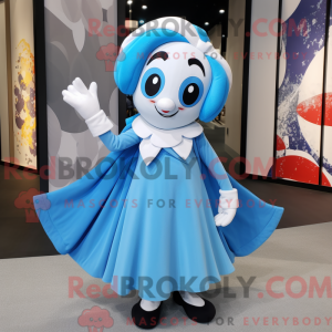 Himmelblå Mime maskot...