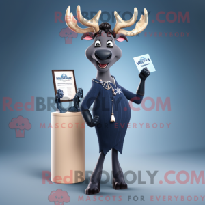 Navy Elk maskot kostume...