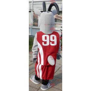 Mascotte capra bianca e gialla. Mascotte di capra -