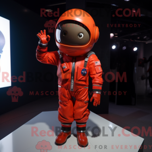 Rød Astronaut maskot...