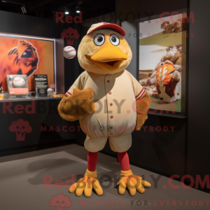 Gold Turkey mascot costume...
