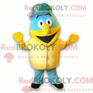 Cyan Baa maskot kostume...