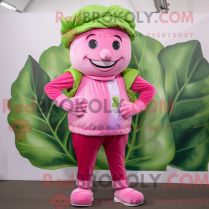 Pink Cabbage Leaf maskot...