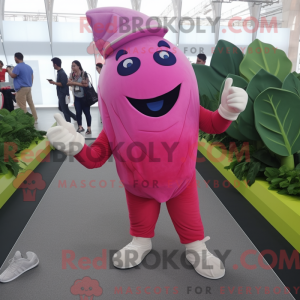 Pink Cabbage Leaf maskot...