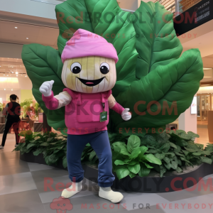 Pink Cabbage Leaf maskot...