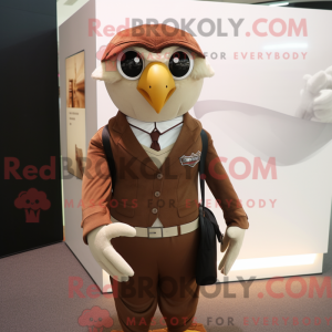 Brun Falcon maskot drakt...