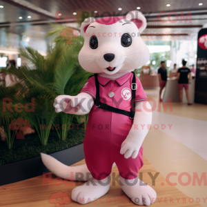 Roze fret mascottekostuum...