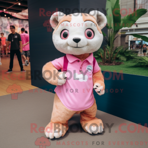 Roze fret mascottekostuum...