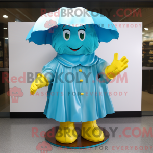 Sky Blue Pot Of Gold maskot...
